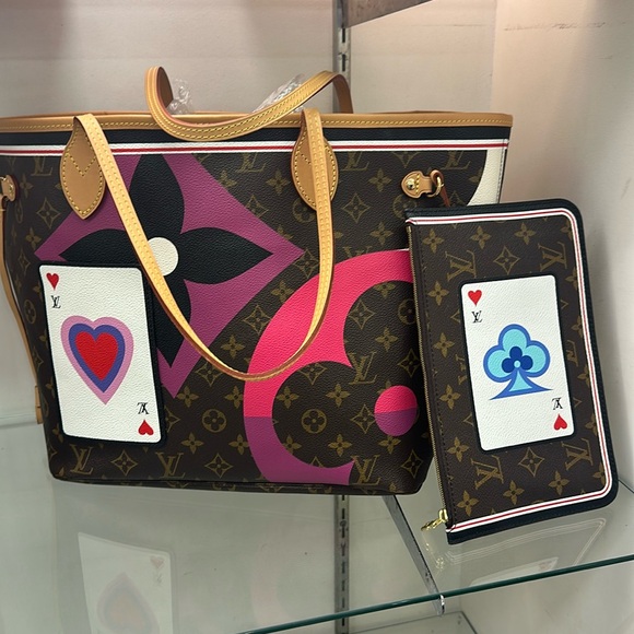 Limited Edition Louis Vuitton Game On Neverfull Tote Bag with Matching Clutch - Picture 1 of 5